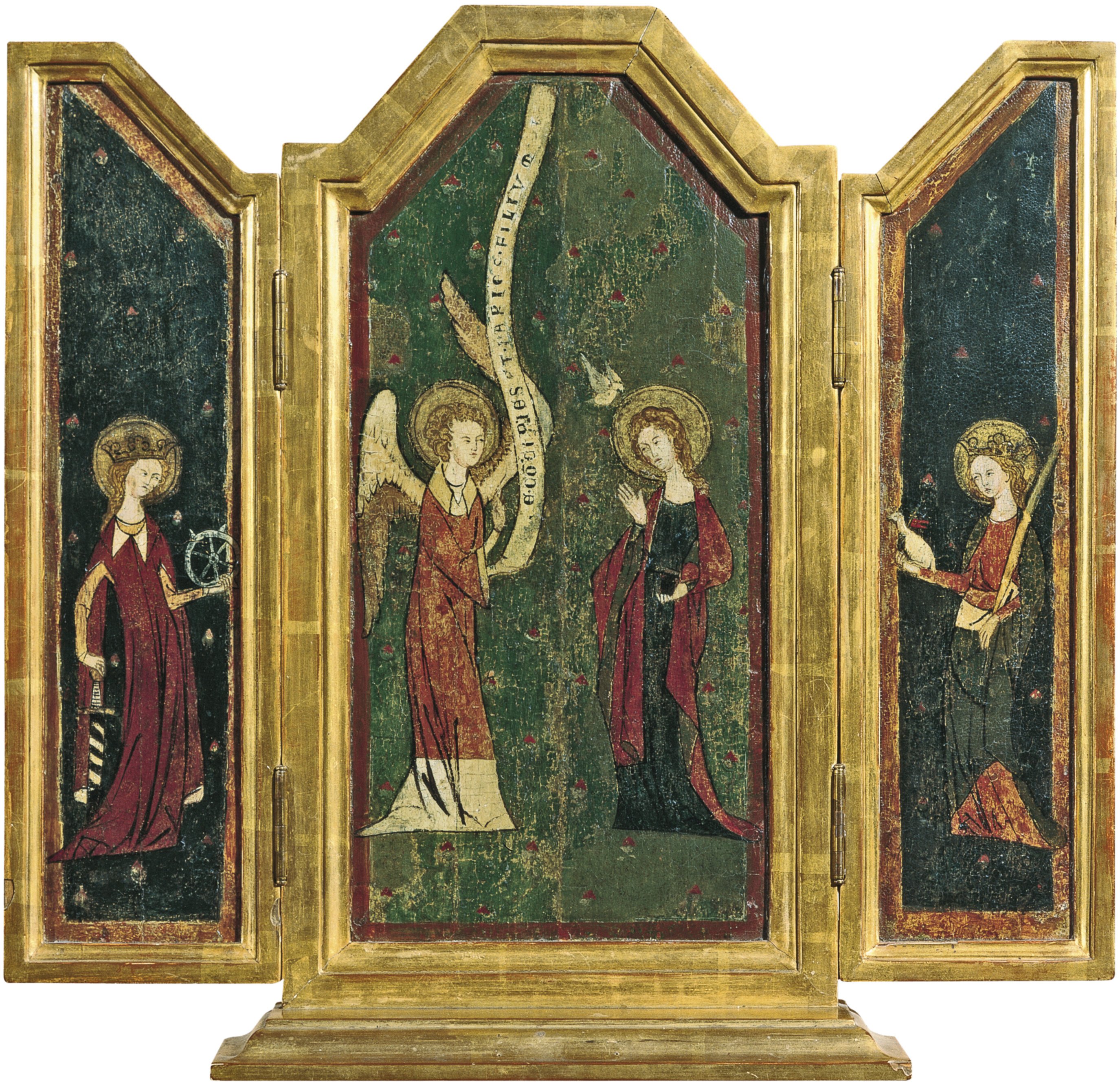 The Annunciation Triptych Anonymous German Artist Active In Cologne   AN. ALEMAN Activo En Colonia Triptico De La Anunciacion 245a C (1929.16.1 3) 2 